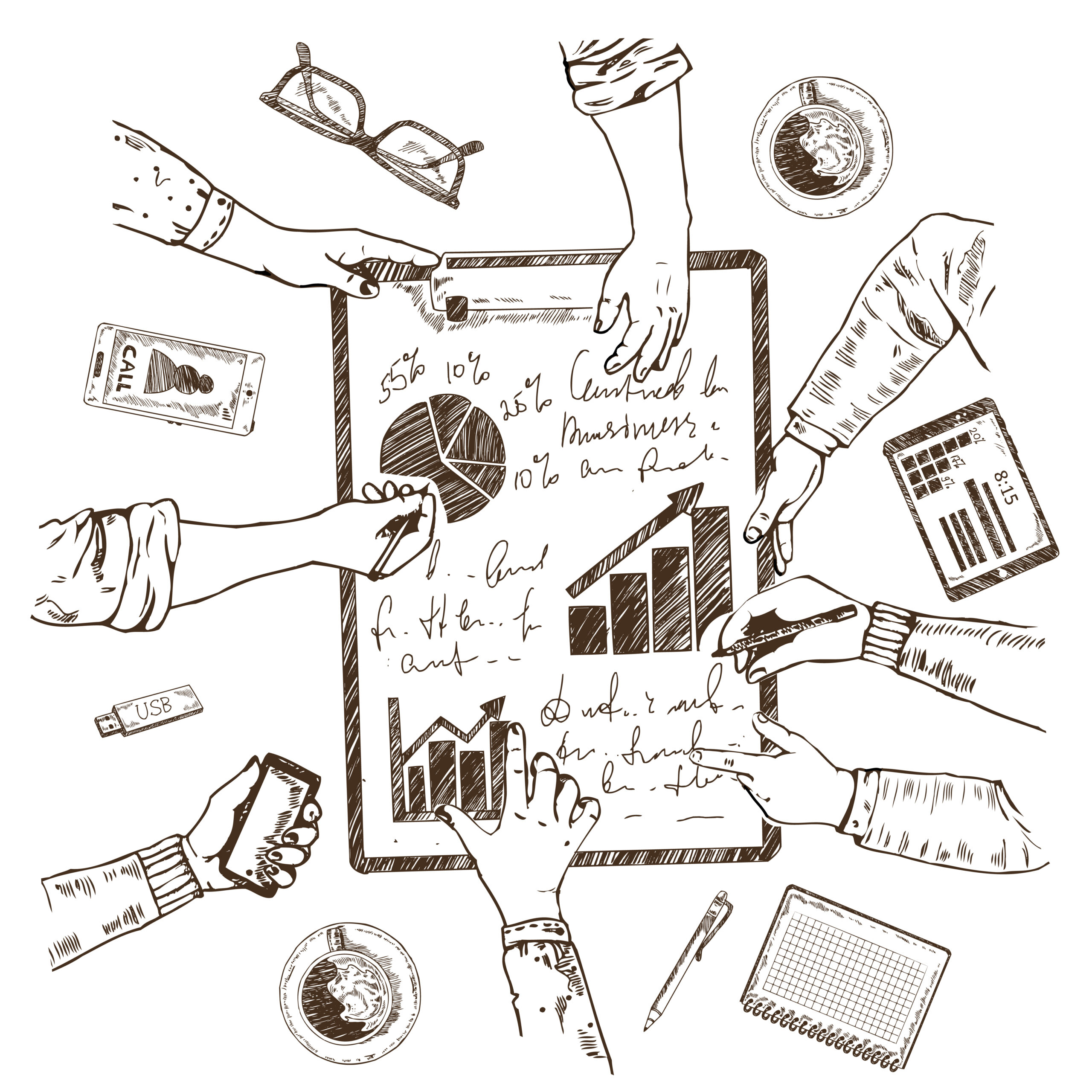 Business Planning Sketch Concept